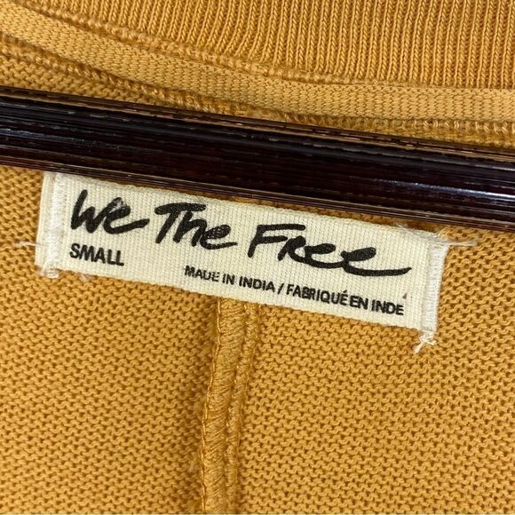 Free People Free Spirt Embroidered Knit Henley Top Peach Fuzz XS - Picture 11 of 14